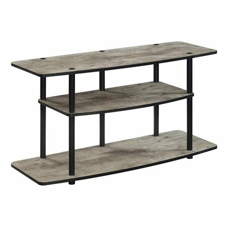 CONVENIENCE CONCEPTS Designs2Go No Tools 3 Tier Wide TV Stand - Faux Birch/Black 131031C1BL